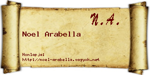 Noel Arabella névjegykártya